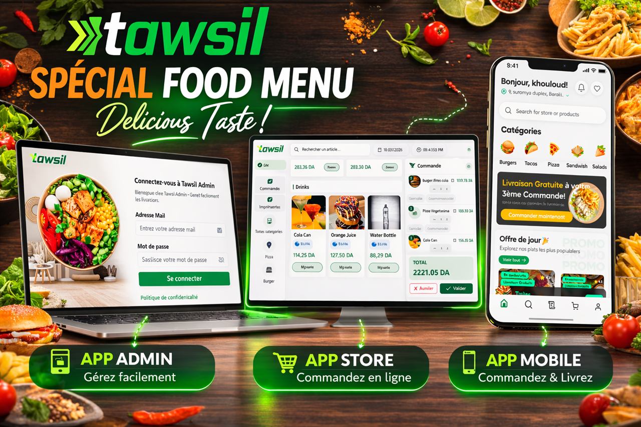 Tawsil - Admin, Store et Mobile